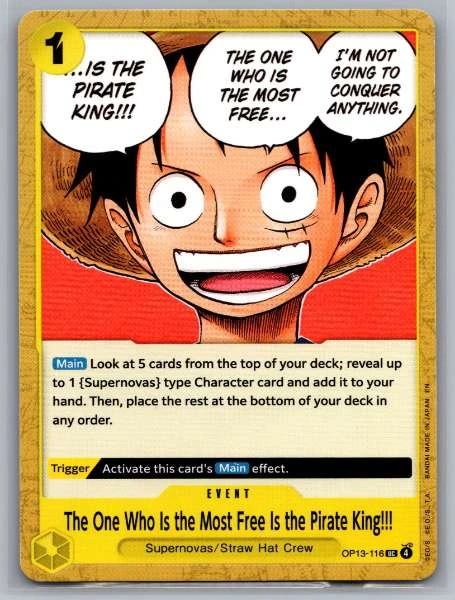 The One Who Is the Most Free Is the Pirate King!!! - Wings of the Captain #OP13-116