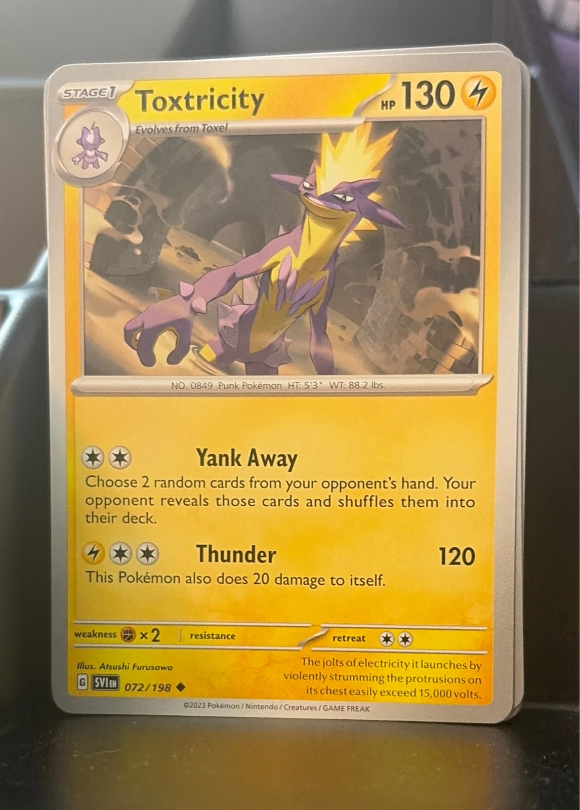 Toxtricity 072/198 Uncommon Scarlet & Violet Pokemon Near Mint #072/198