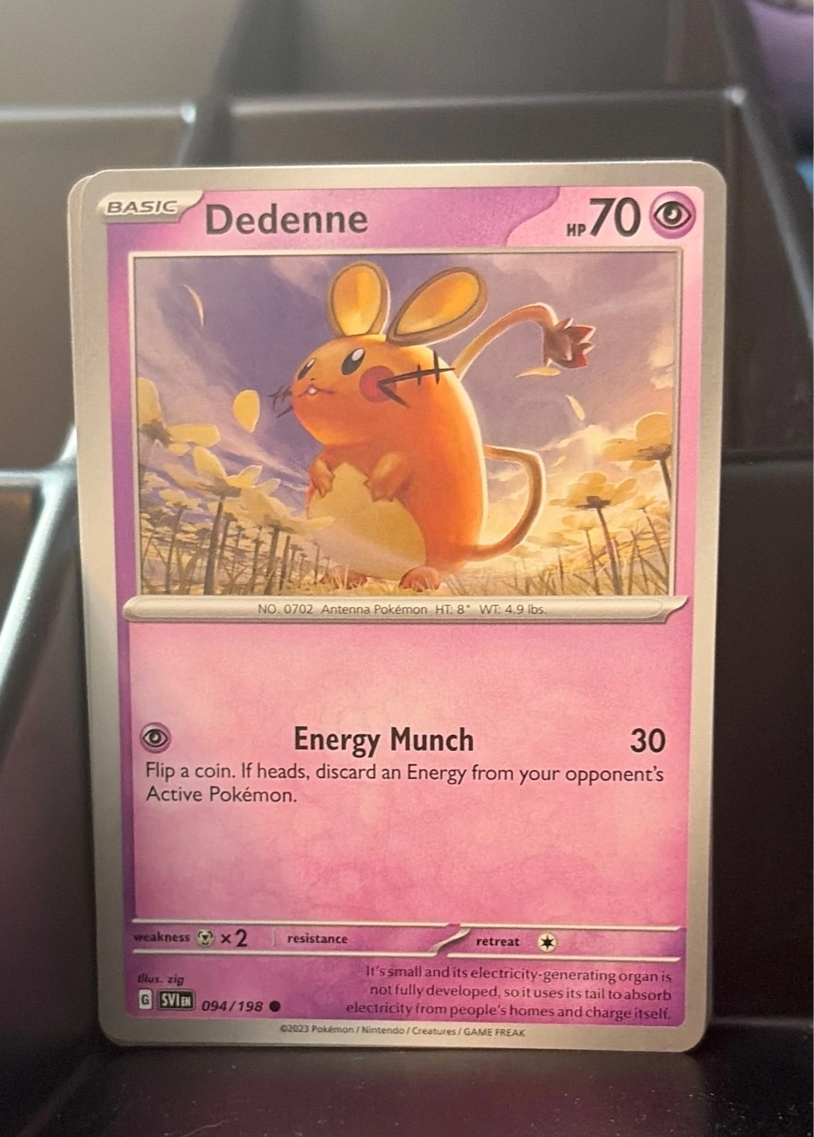 Dedenne 094/198 Common Scarlet & Violet Pokemon Near Mint #094/198