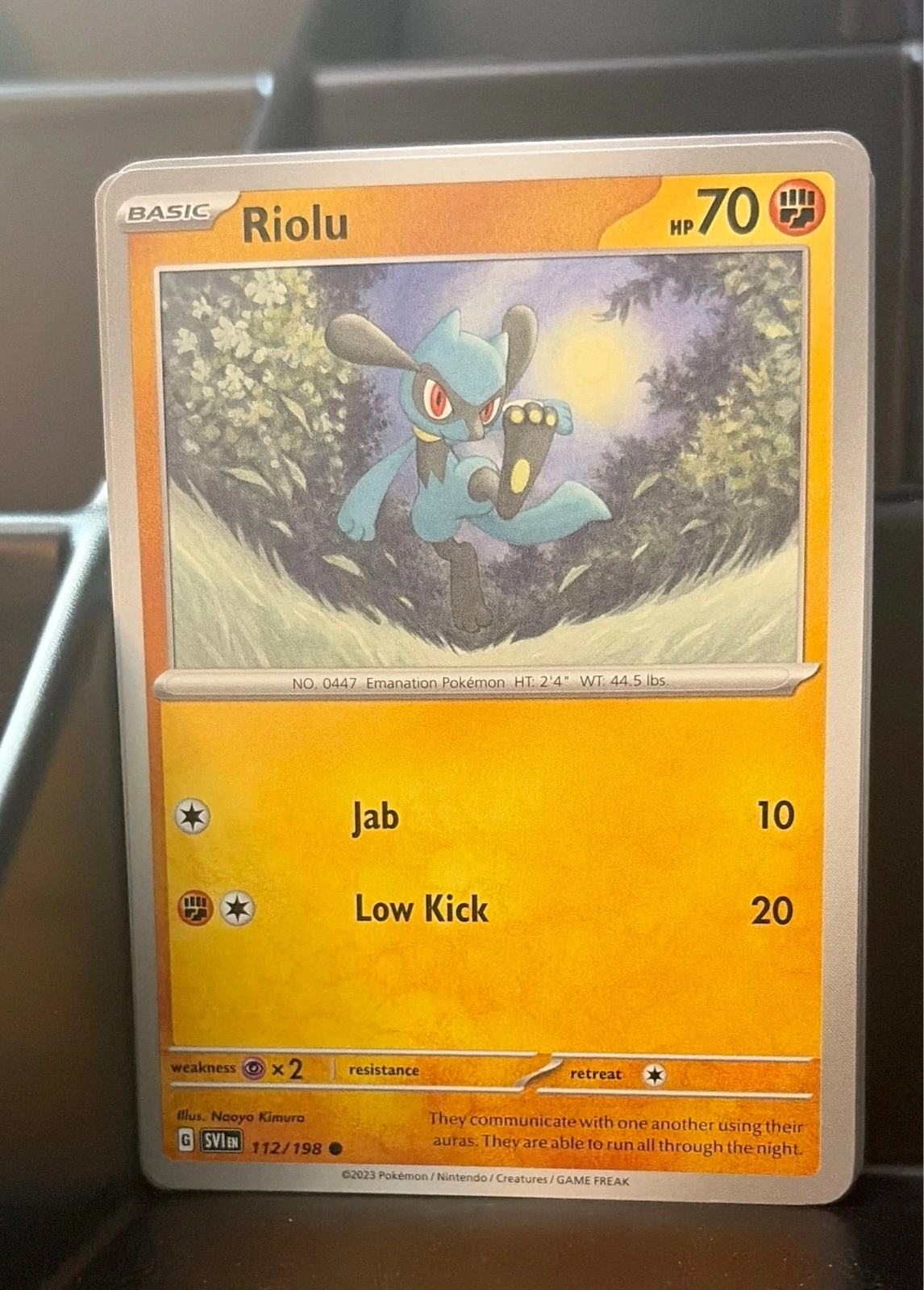Riolu 112/198 Common SV01: Scarlet & Violet Base Set NM #112/198