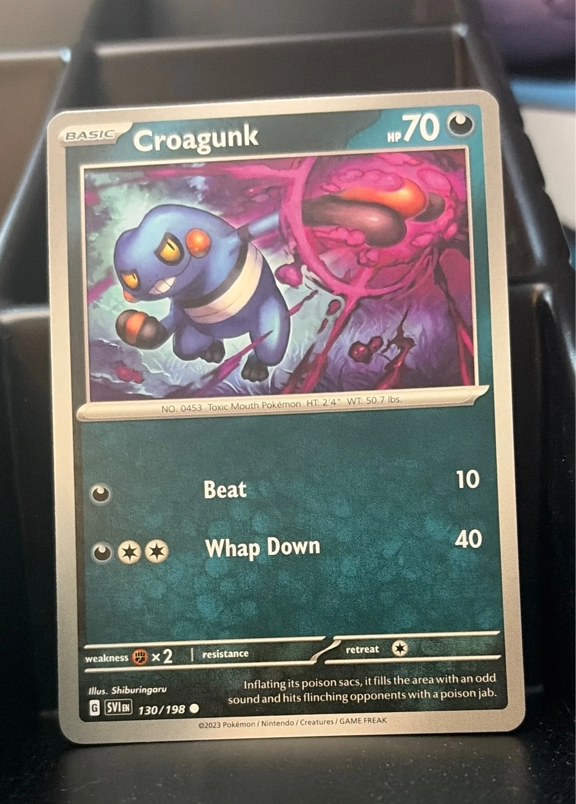 Croagunk 130/198 Common SV01: Scarlet & Violet Base Set NM #130/198