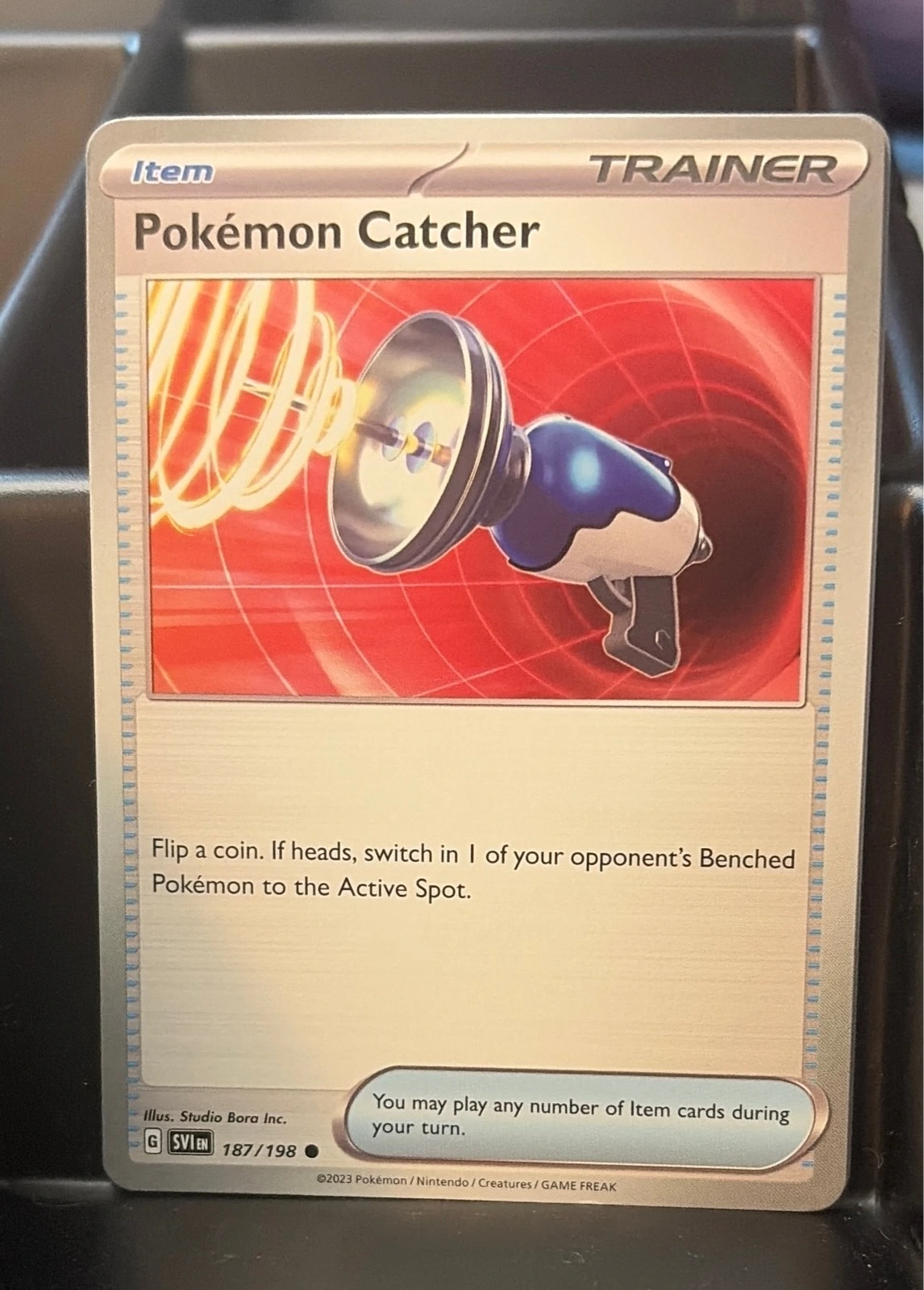 Pokemon Catcher 187/198 Common Scarlet & Violet Pokemon Near Mint #187/198