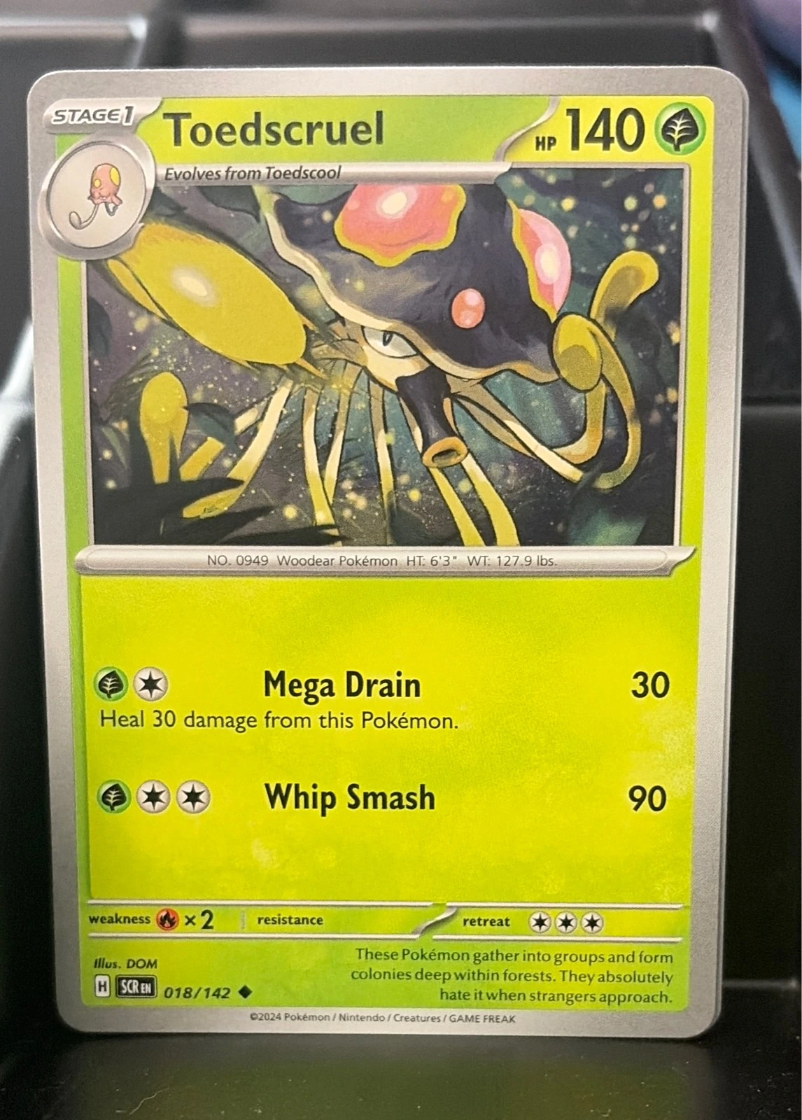 Toedscruel SCR 018/142 Pokémon SV07: Stellar Crown Uncommon EN NM #018/142