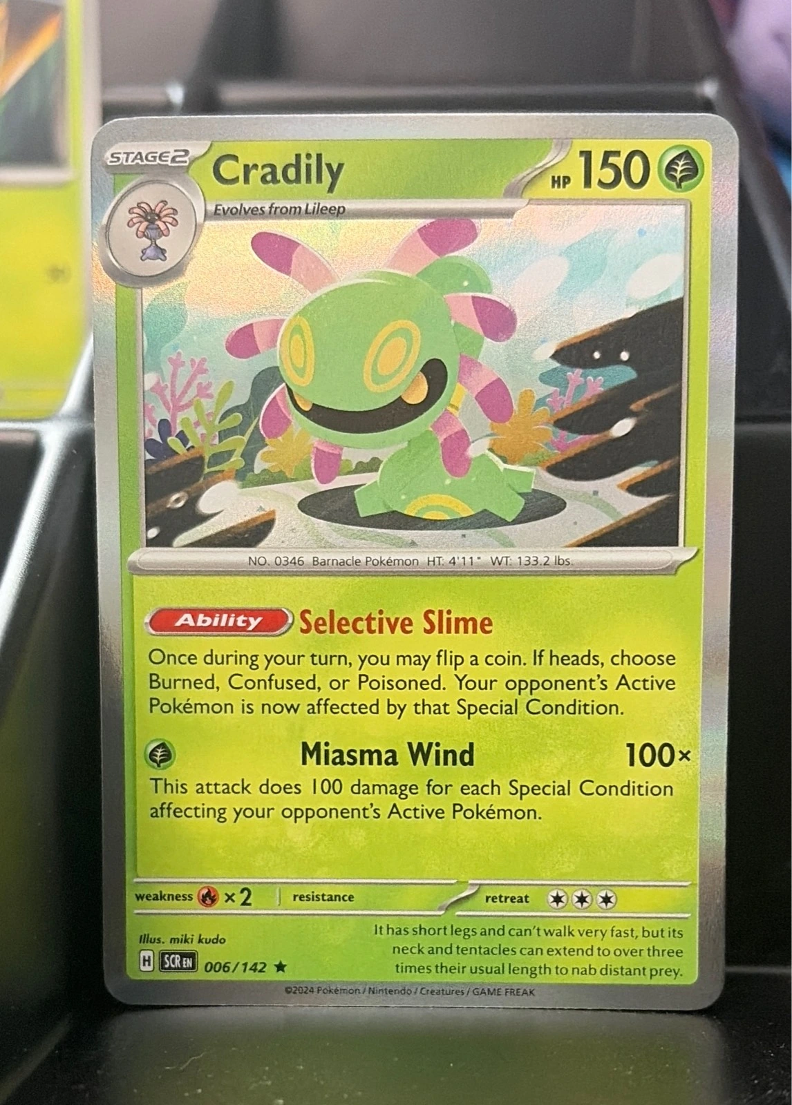 Cradily SV07: Stellar Crown 006/142 NM Holo #006/142