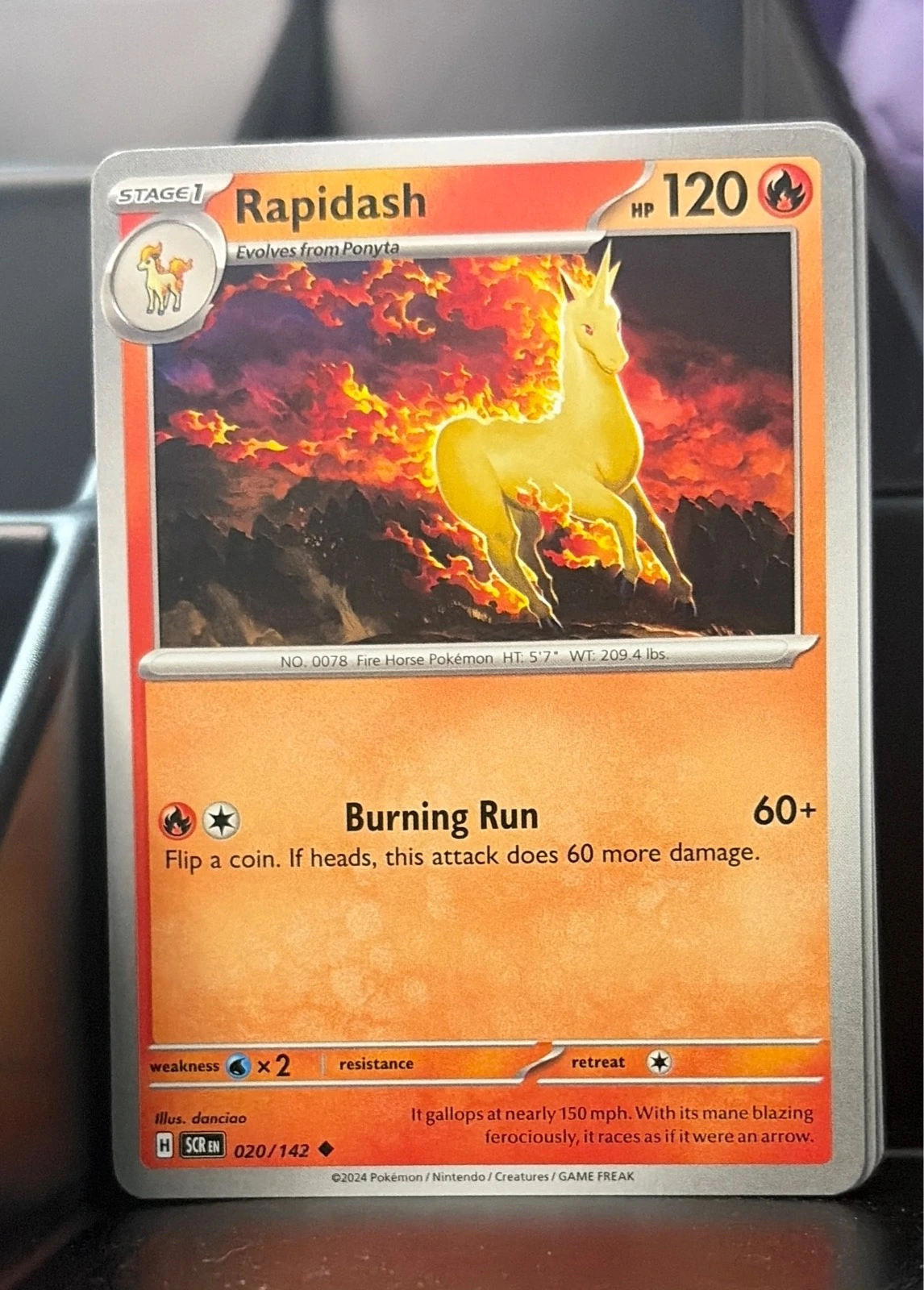 Rapidash - 020/142 - Stellar Crown Pokemon 2024 #020/142