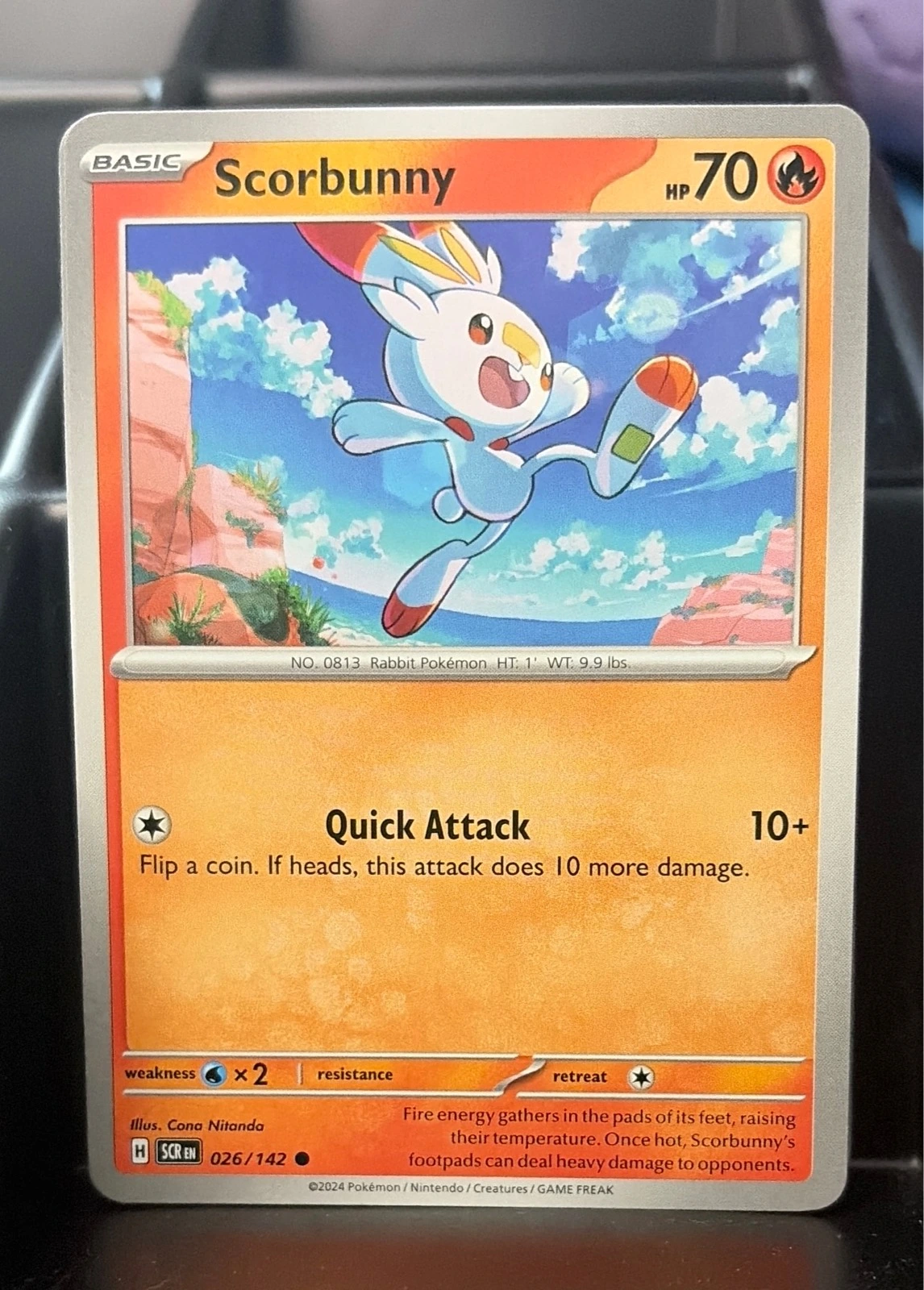 Scorbunny Common SV07: Stellar Crown 026/142 NM #026/142