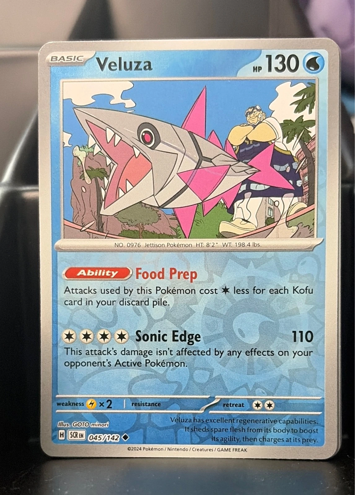 Veluza 045/142 SV07: Stellar Crown Uncommon Reverse Holofoil NM Pokemon TCG Fast #045/142