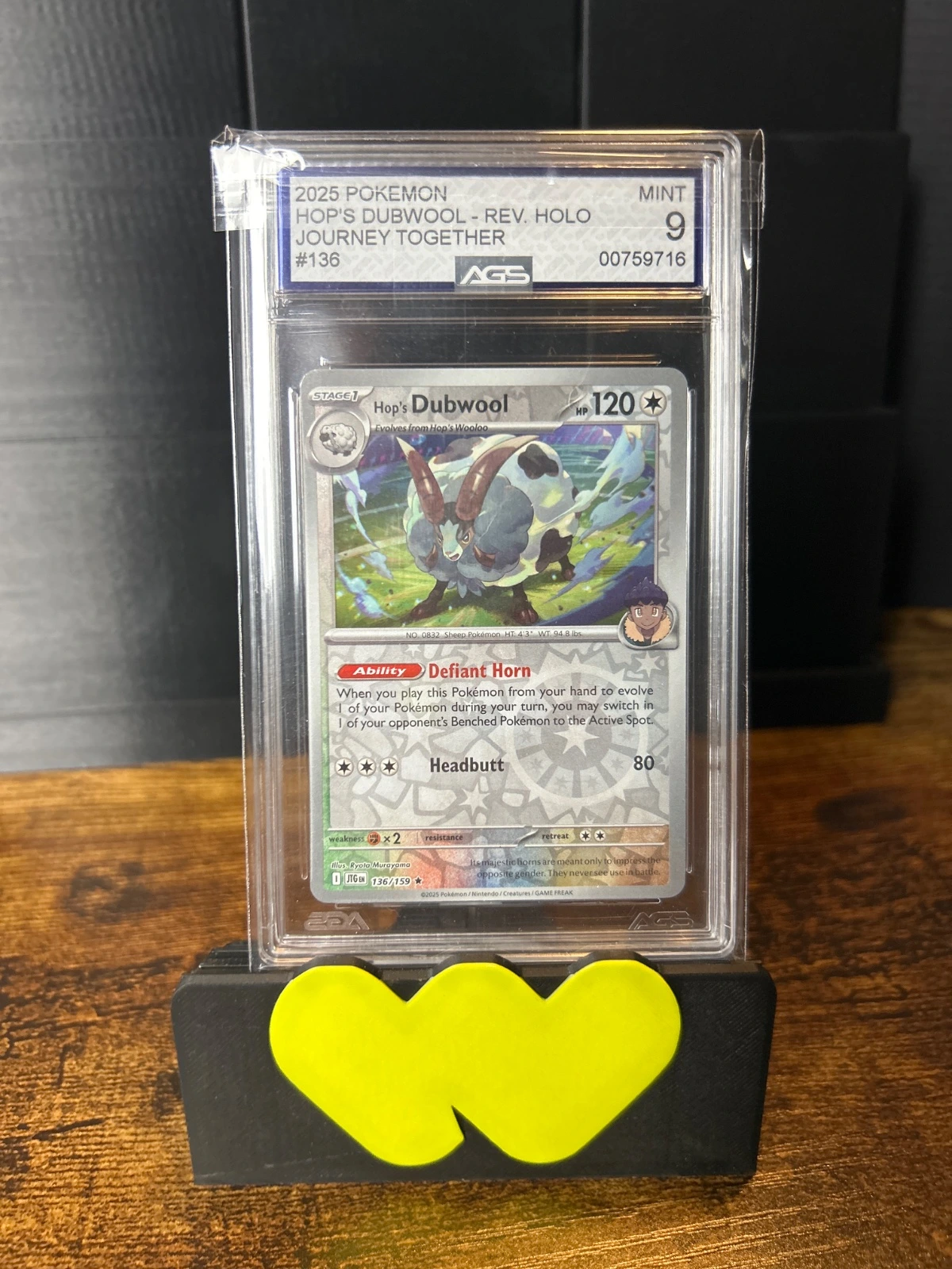 2025 Hop’s Dubwool Reverse Holo AGS 9