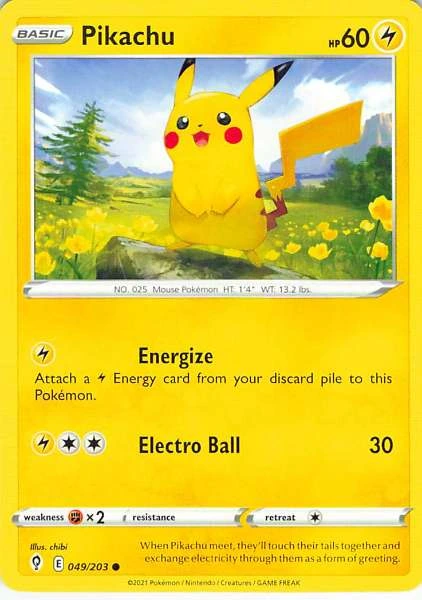 Pikachu - Evolving Skies #049/203