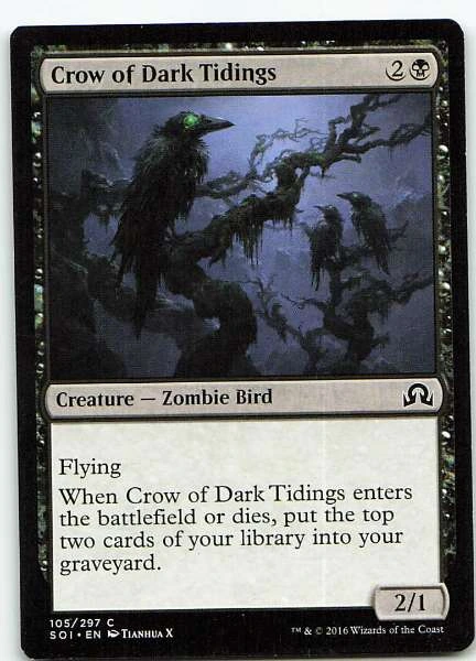 Crow of Dark Tidings - Shadows over Innistrad #105/297