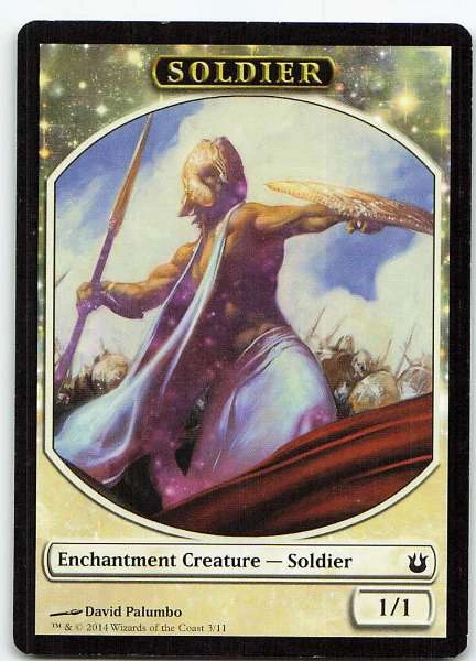 Soldier Token - Theros, Zendikar, Lorwyn, Magic 2013, Born of the Gods #3/11