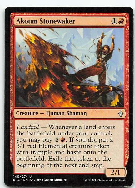 Akoum Stonewaker - Battle for Zendikar #140/274