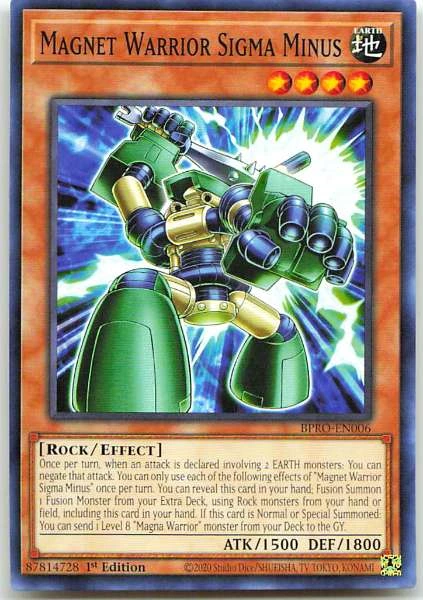Magnet Warrior Sigma Minus - Burst Protocol #BPRO-EN006