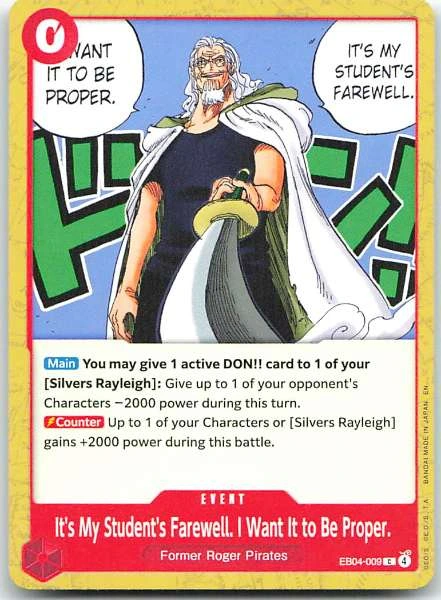 It's My Student's Farewell. I Want It to Be Proper. - Extra Booster Memorial Collection #EB04-009
