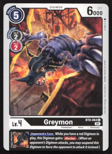 Greymon - New Awakening #BT8-064