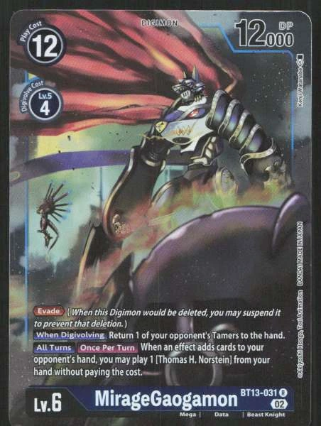 MirageGaogamon - Versus Royal Knights #BT13-031