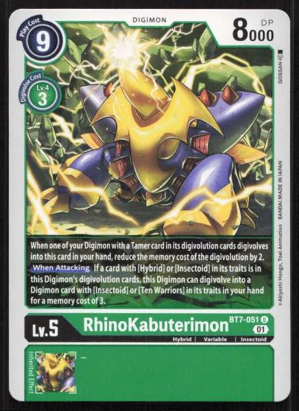 RhinoKabuterimon - Next Adventure #BT7-051