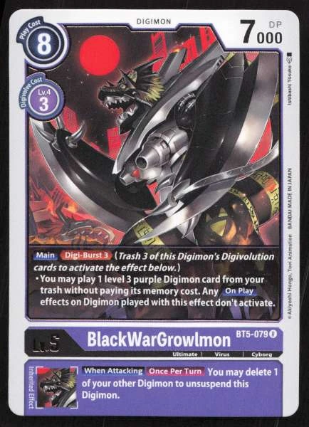 BlackWarGrowlmon - Battle of Omni #BT5-079