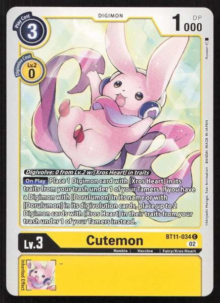 Cutemon - Dimensional Phase #BT11-034