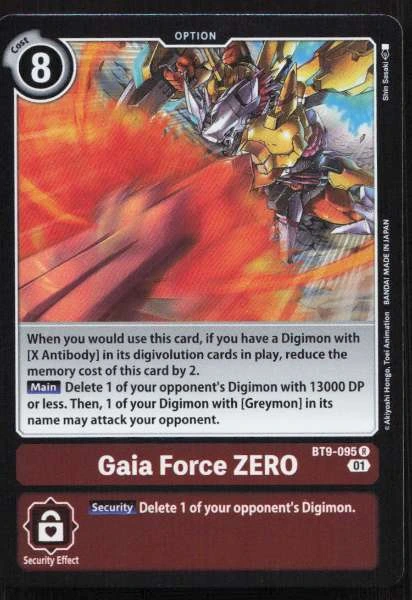 Gaia Force ZERO - X Record #BT9-095