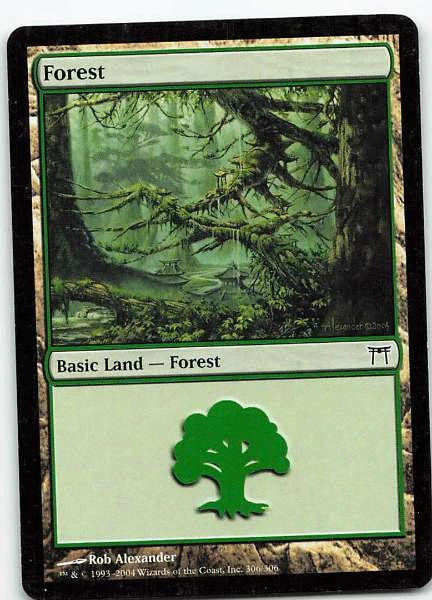Forest - Revised Edition, Champions of Kamigawa, Mirrodin, Ravnica: City of Guilds #306/306