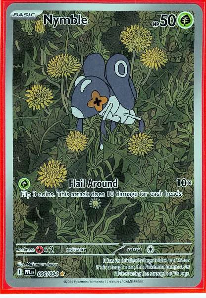 Nymble 096/094 Phantasmal Flames Pokemon Card Illustration Rare Near Mint #096/094