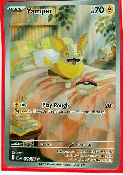 Yamper 099/094 Phantasmal Flames Pokemon Card Illustration Rare Near Mint #099/094