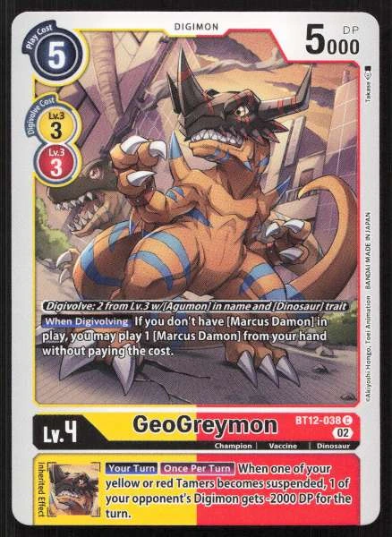 GeoGreymon - Across Time #BT12-038