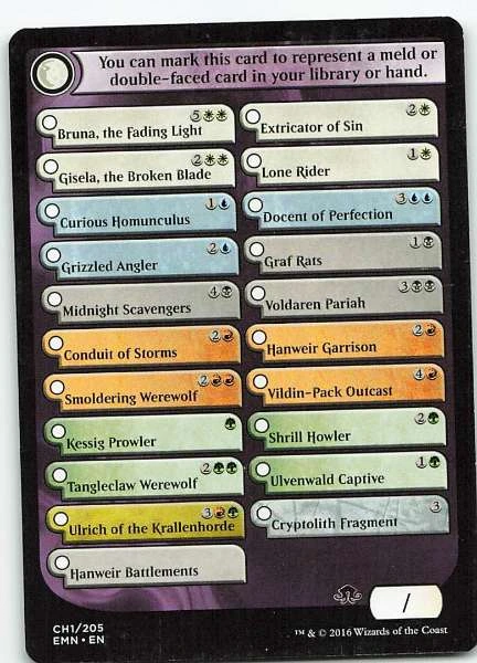 Checklist - Eldritch Moon #1/205
