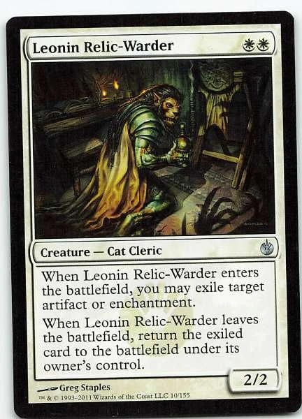 Leonin Relic-Warder - Mirrodin Besieged #10/155