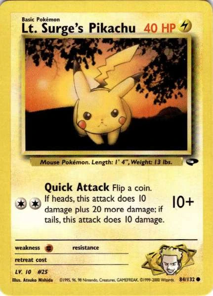 Lt. Surge's Pikachu - Gym Challenge #84/132